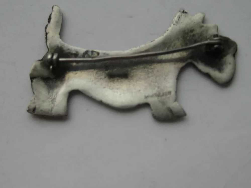 Vintage SCOTTY Dog Figural Sterling Silver Pin Br… - image 2