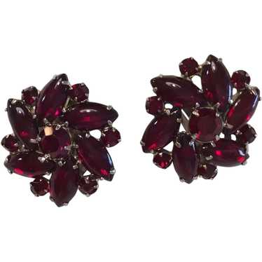 Red Rhinestone Earrings