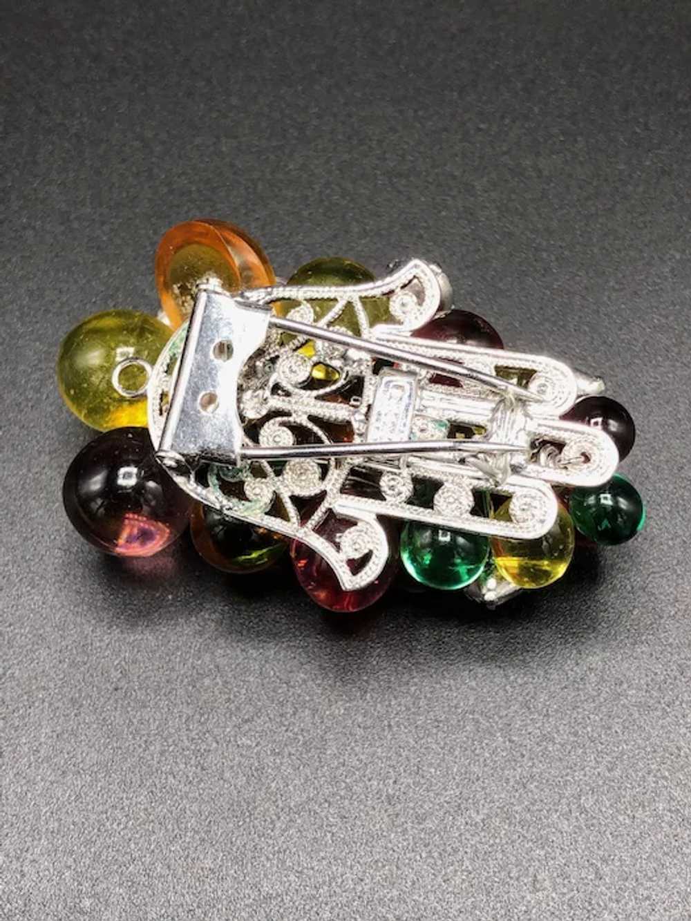 Eisenberg Topaz Glass Grapes Fur Clip - image 4