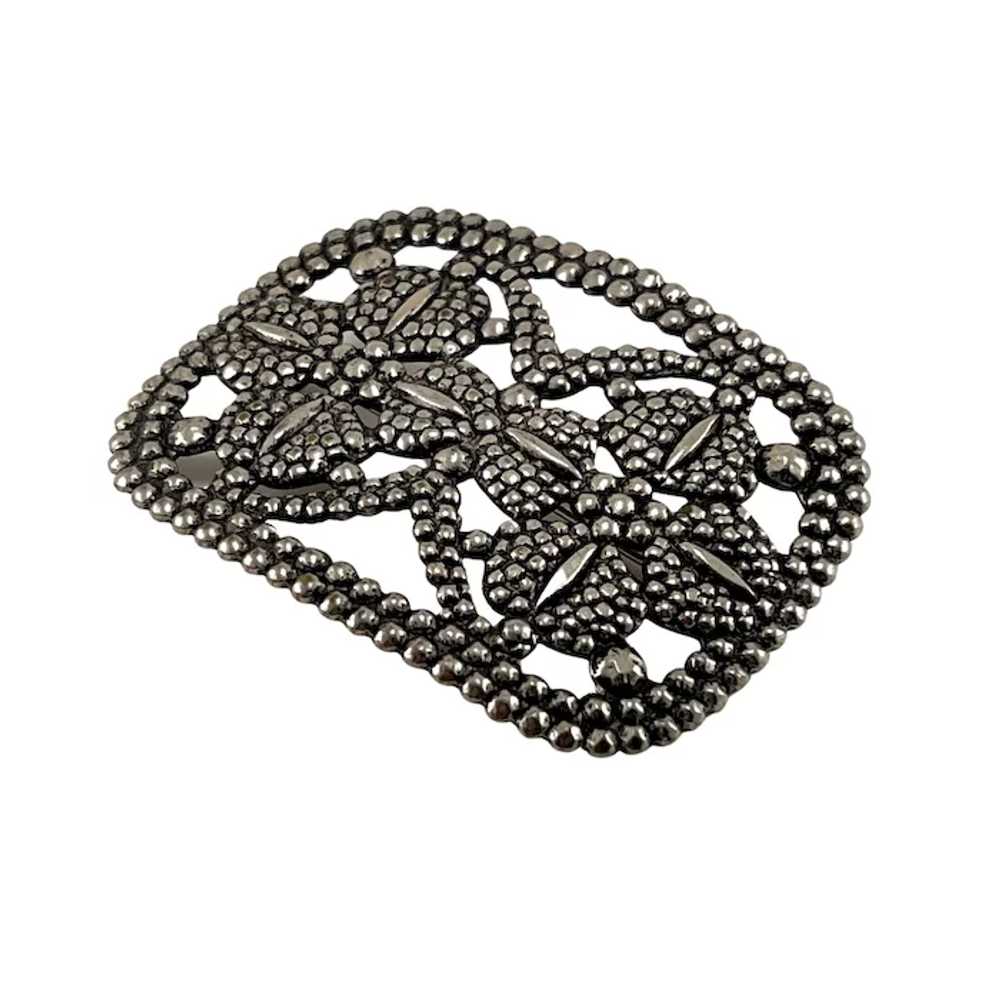 Steel Cut  Shoe Buckle "Look" Pin with C clasp. - image 3