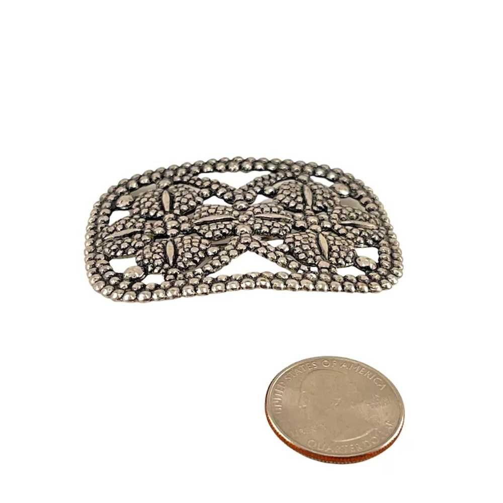 Steel Cut  Shoe Buckle "Look" Pin with C clasp. - image 4