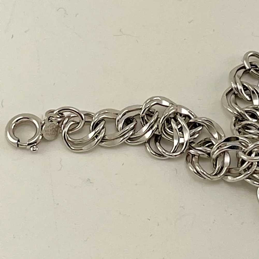 Wells Vintage Silvertone Link Bracelet for charms - image 2