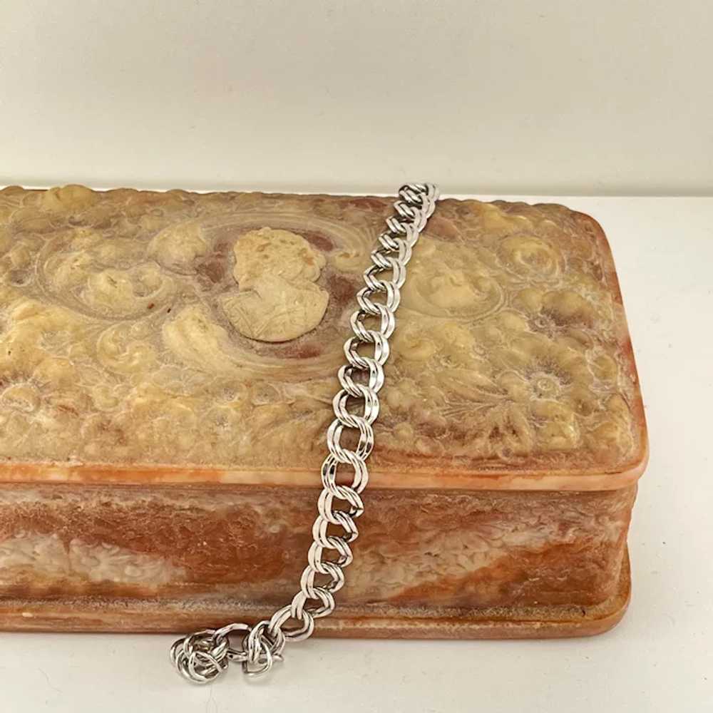 Wells Vintage Silvertone Link Bracelet for charms - image 4