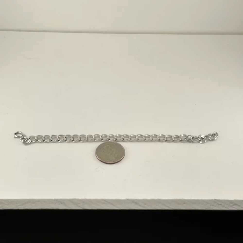 Wells Vintage Silvertone Link Bracelet for charms - image 5