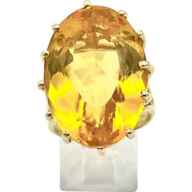 14kt Ladies citrine cocktail ring