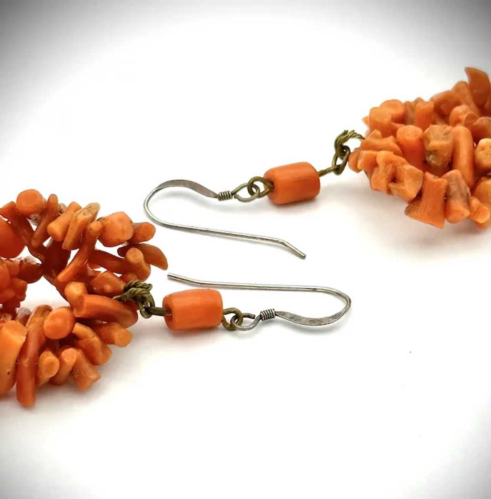 Ladies Victorian coral earrings. - image 5