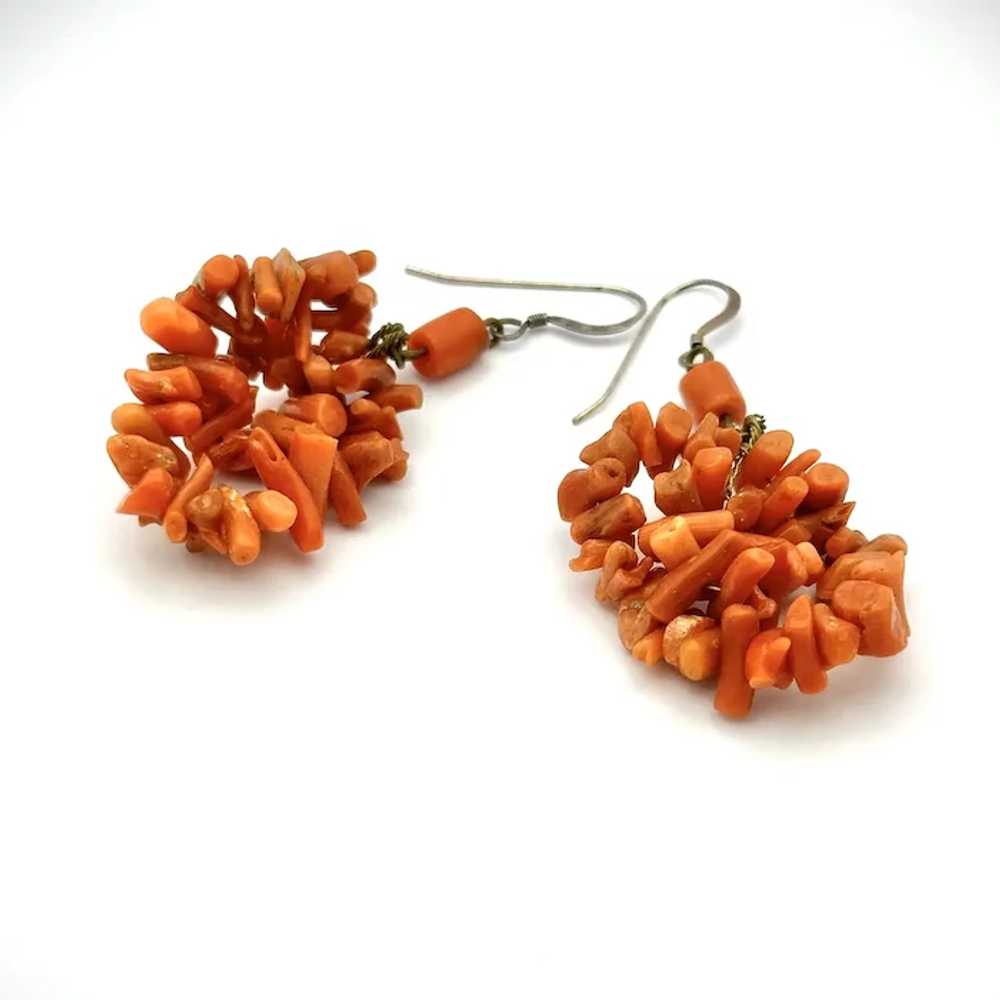 Ladies Victorian coral earrings. - image 7