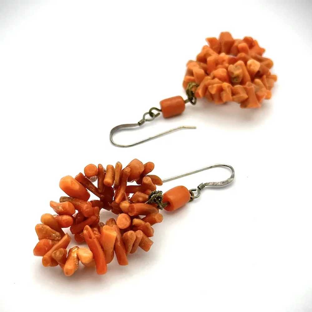 Ladies Victorian coral earrings. - image 8