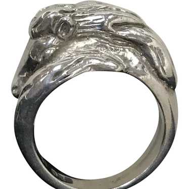 Vintage Sterling Horse Ring Signed