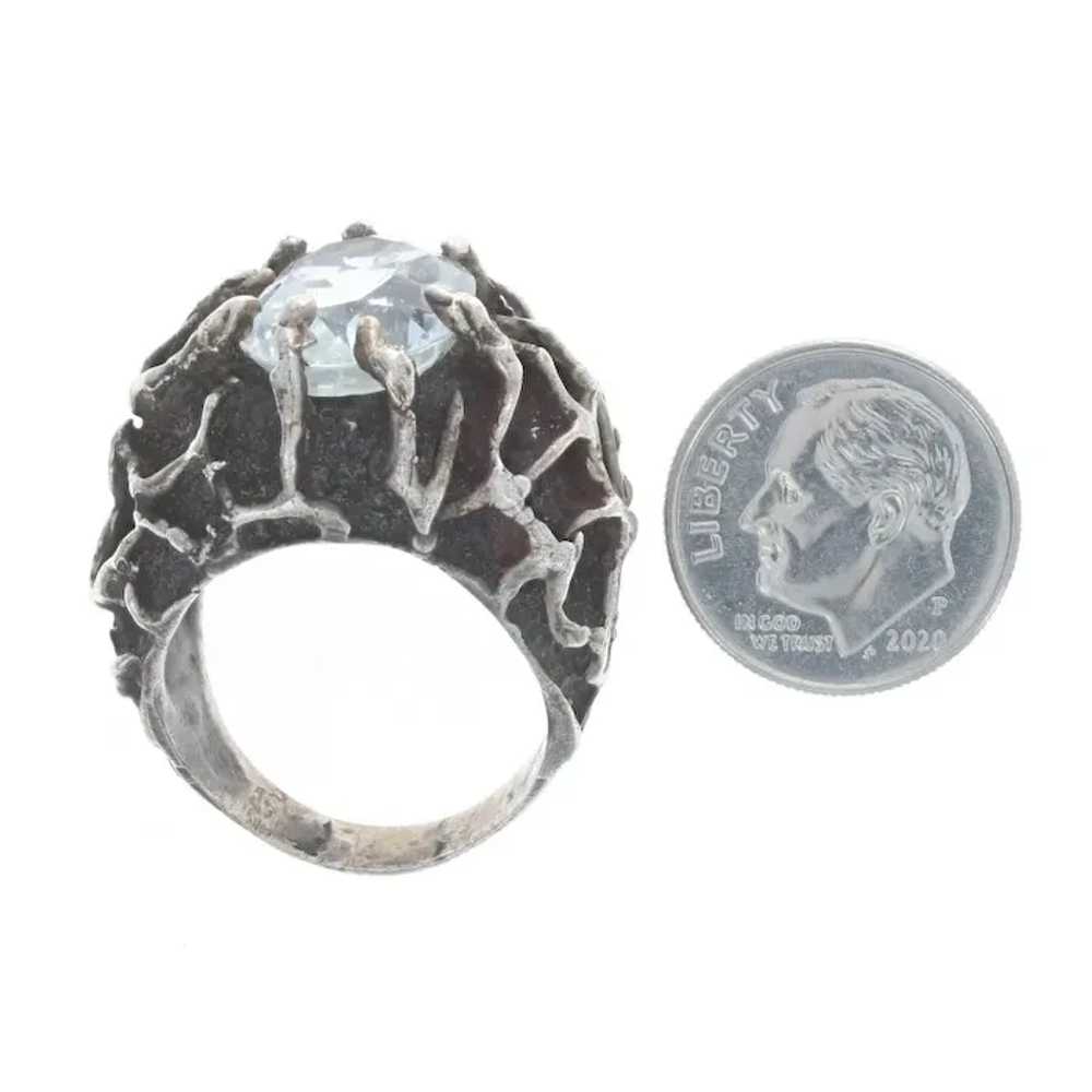 Sterling Silver Goshenite Modernist Cocktail Soli… - image 5