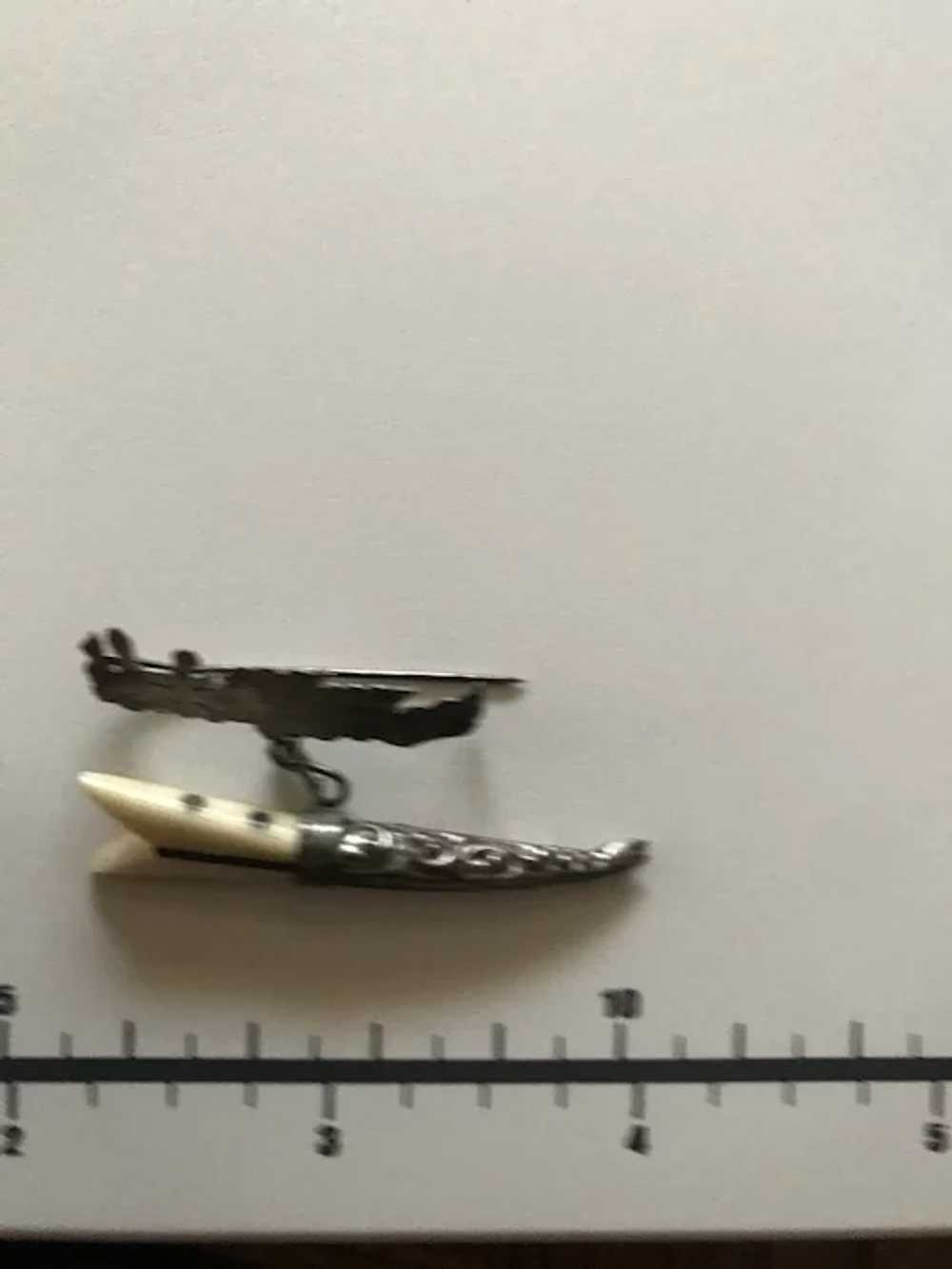 Unusual Ship Lapel Pin/ Knife/ Scabbard - image 3