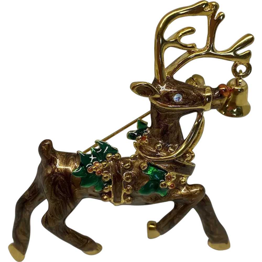 Adorable large Rudolph the Reindeer pin - image 1