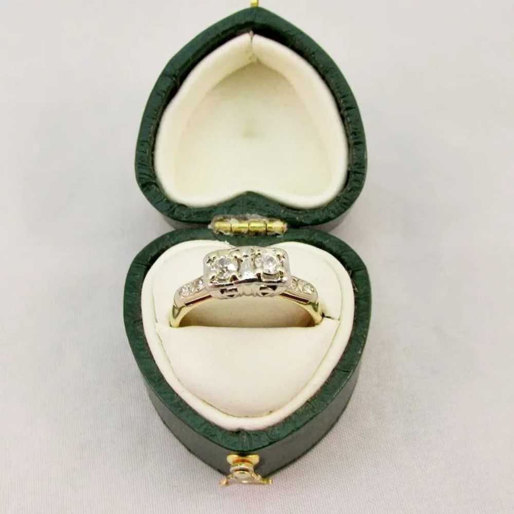 Vintage Double Diamond Ring - image 1
