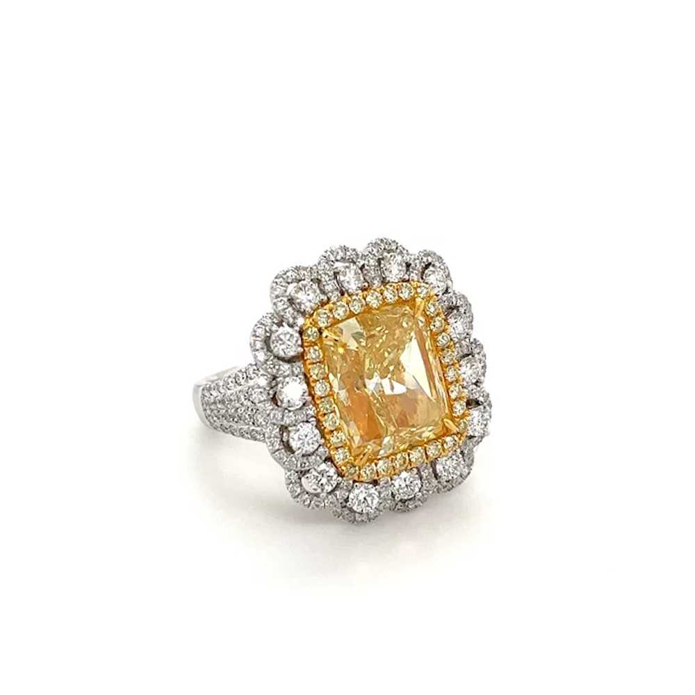 7 Carat Fancy Intense Yellow Radiant Cut Diamond … - image 4