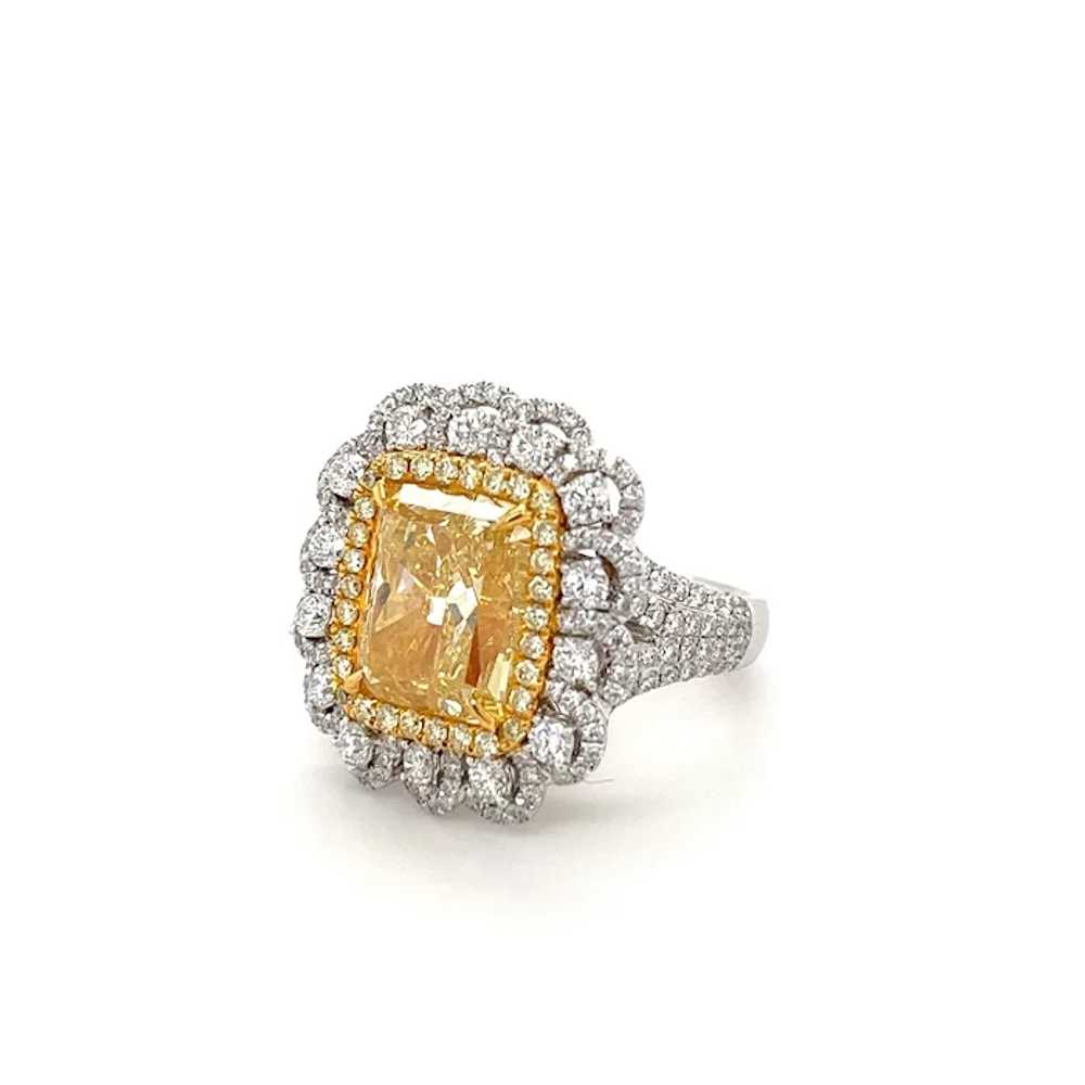 7 Carat Fancy Intense Yellow Radiant Cut Diamond … - image 5