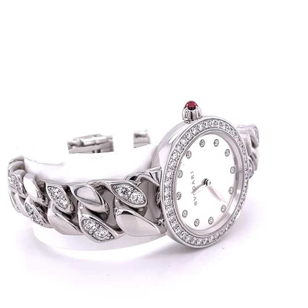 Bulgari Catene 18k White Gold Watch With Diamond … - image 4