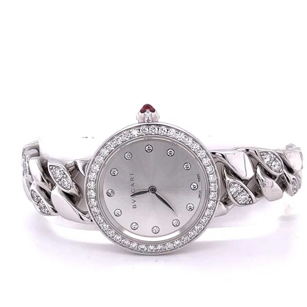 Bulgari Catene 18k White Gold Watch With Diamond … - image 6