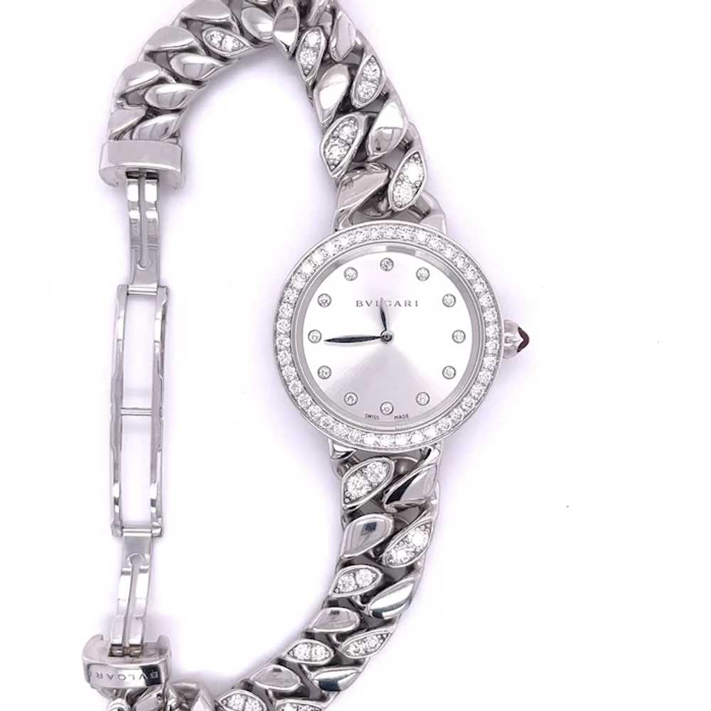 Bulgari Catene 18k White Gold Watch With Diamond … - image 7