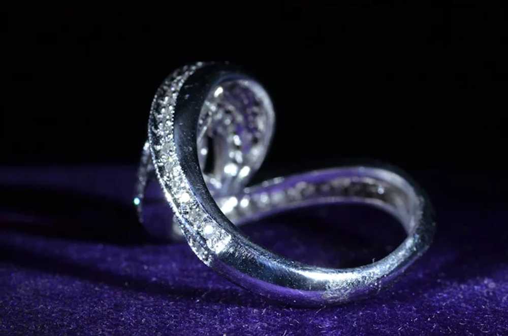Vintage Swirl Ring Set with Orange Sapphire - image 2