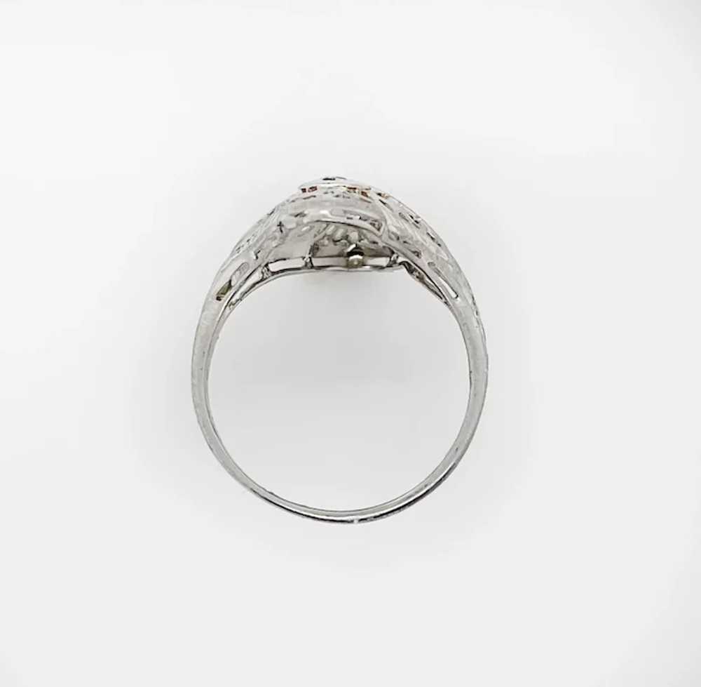 Vintage Diamond Shield Ring - image 2