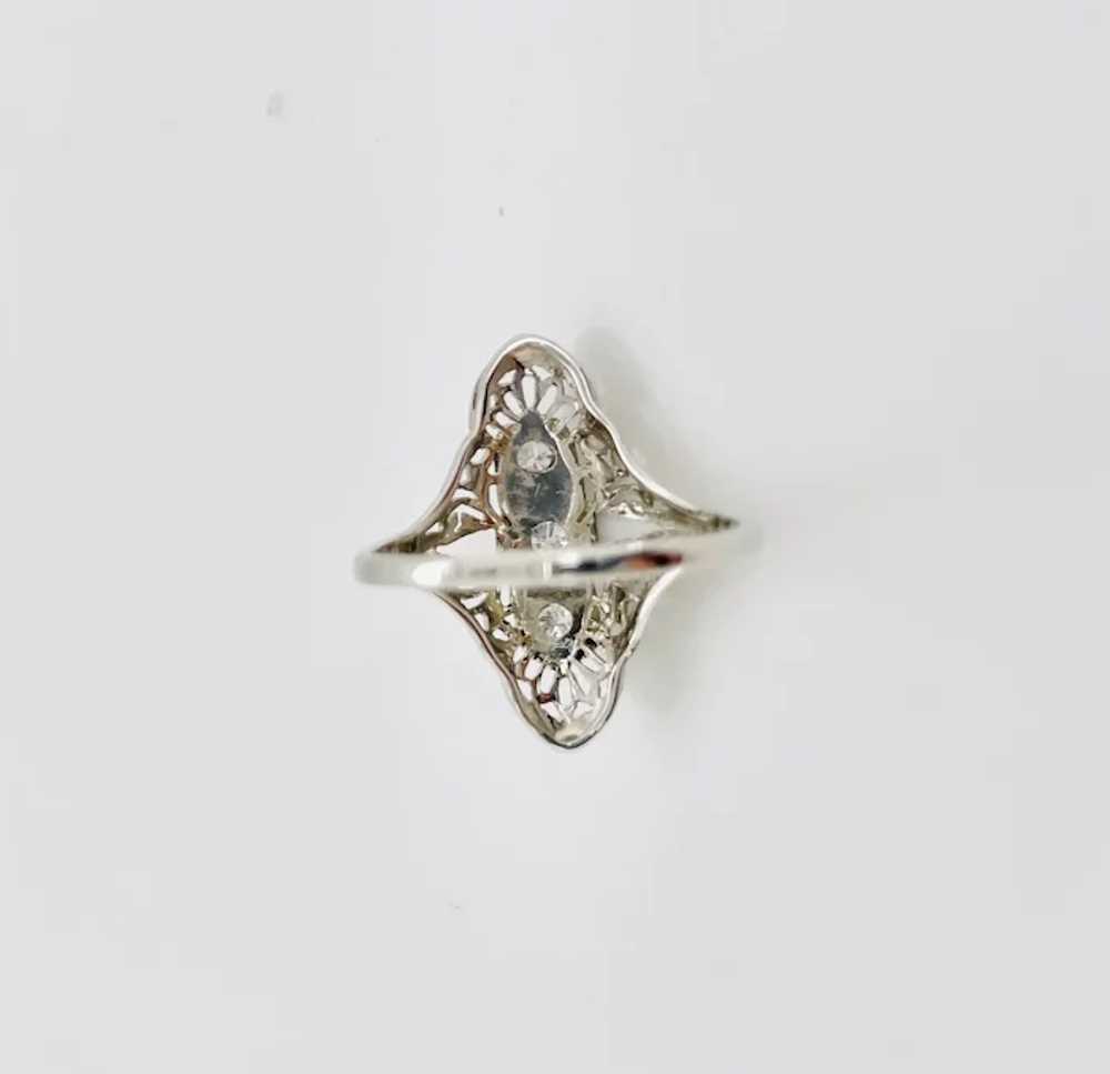 Vintage Diamond Shield Ring - image 5