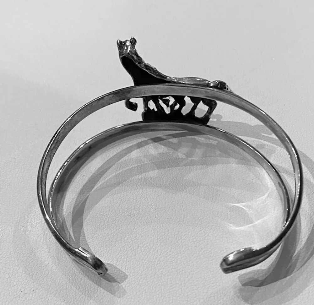 Beautiful Sterling Silver Horse Cuff Bracelet - image 3