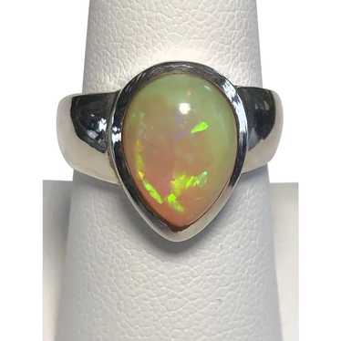 Amazing Large Pear Shaped Opal 925 Sterling Silver