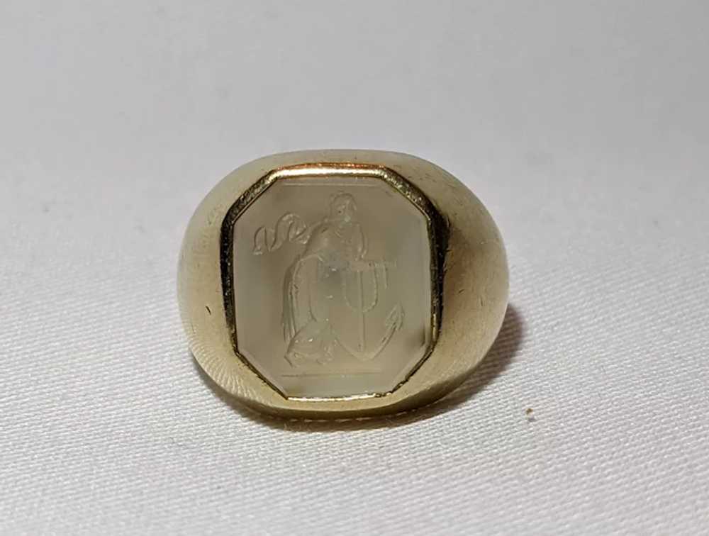 18kt Yellow Gold & Intaglio Ring of Lady Hope - image 2