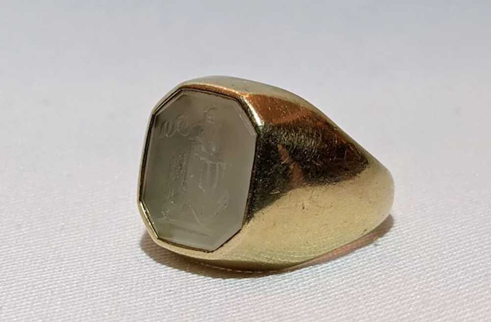 18kt Yellow Gold & Intaglio Ring of Lady Hope - image 3