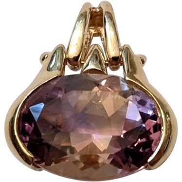 Vintage Amethyst And 14k Gold Pendant - image 1