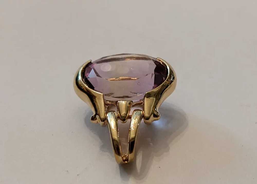 Vintage Amethyst And 14k Gold Pendant - image 4