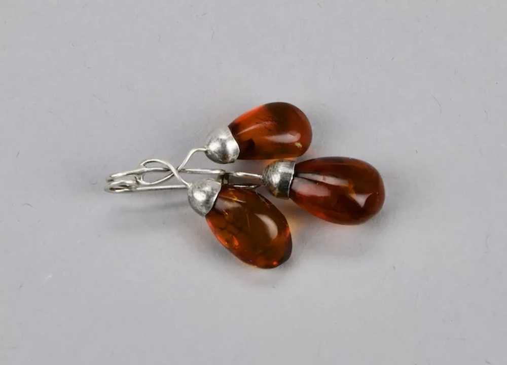 Amber Fruit Pin Triple Berries Hand Crafted Sterl… - image 5