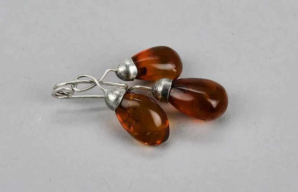 Amber Fruit Pin Triple Berries Hand Crafted Sterl… - image 6