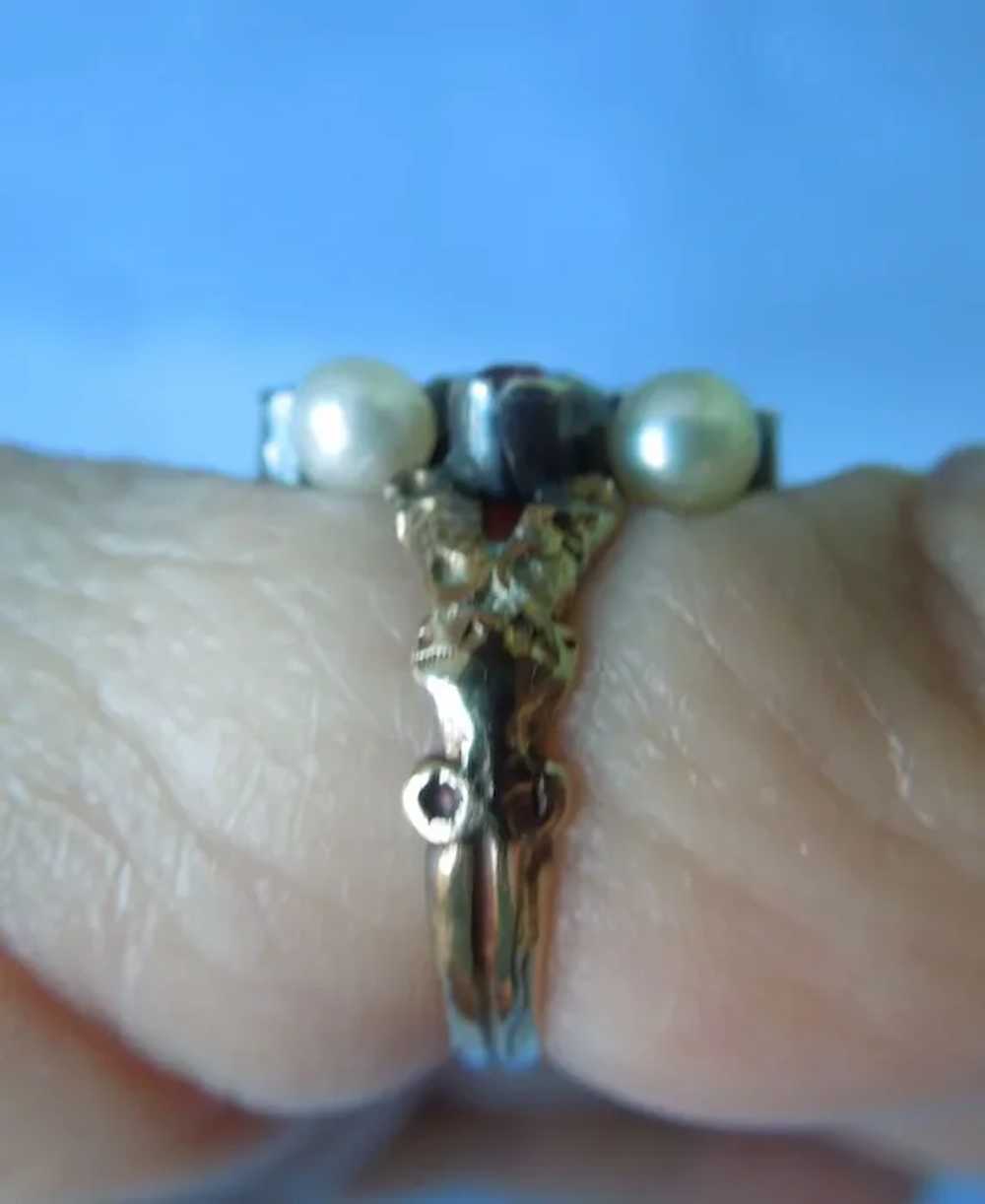 Victorian  Diamond, Ruby, and Ruby Ring - image 4