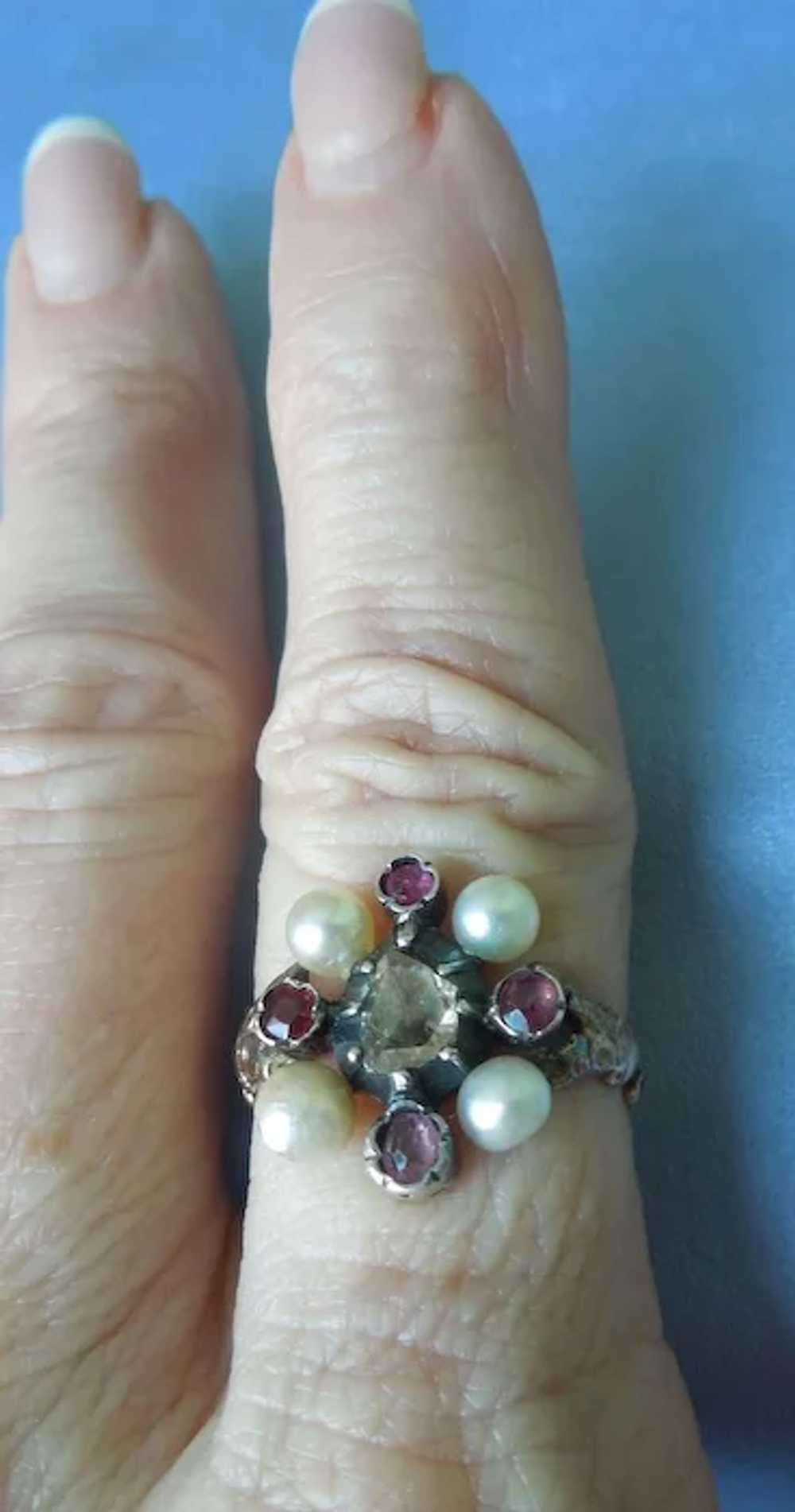 Victorian  Diamond, Ruby, and Ruby Ring - image 6