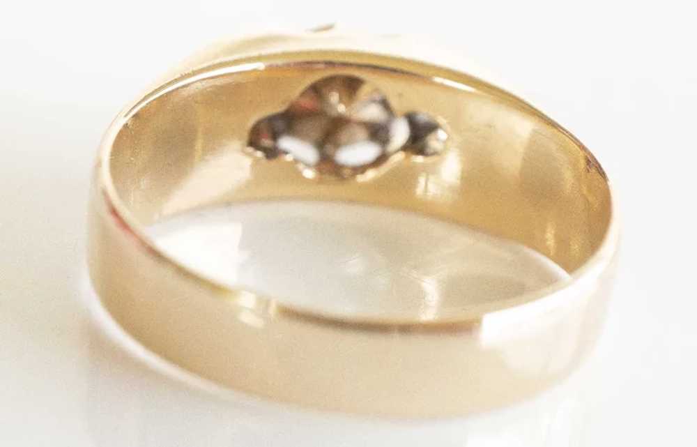 Antique Belcher Set Rose Cut Diamond Ring - image 4