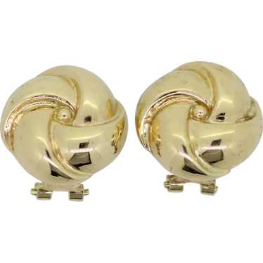 14k Yellow Gold Clip On Earrings - image 1