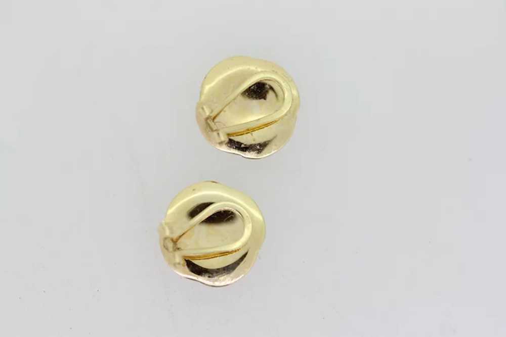 14k Yellow Gold Clip On Earrings - image 2