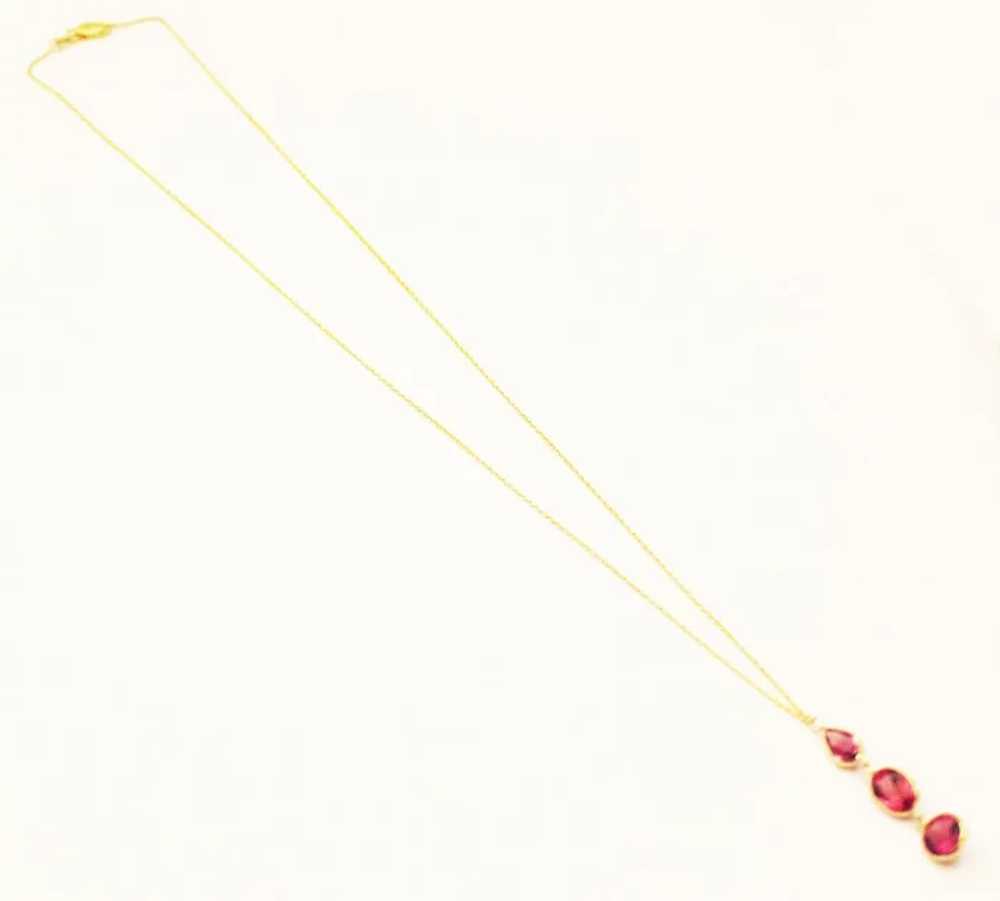 14kt Gold 6.5CT Natural Rubellite Pink Tourmaline… - image 2