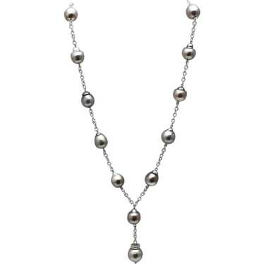 12mm Baroque Cultured Tahitian Pearls Necklace 14K