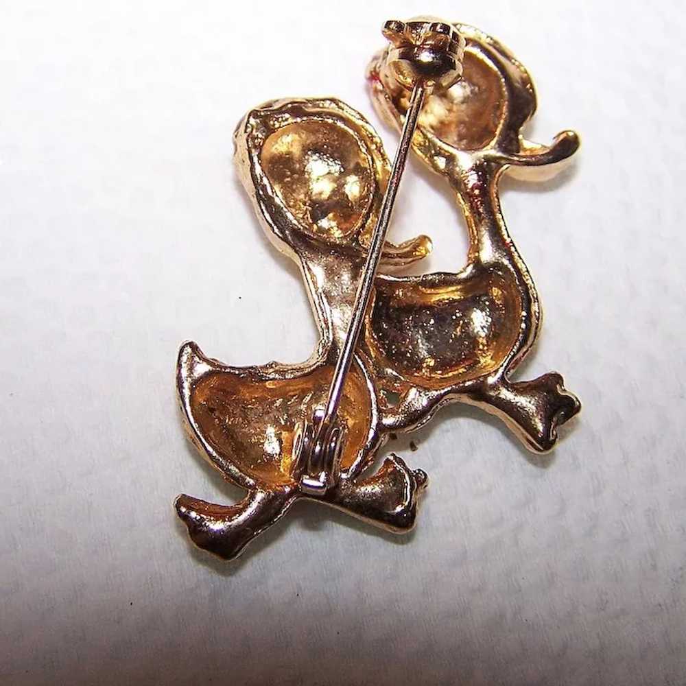 Too Cute Vintage Enamel Duck Brooch - image 2