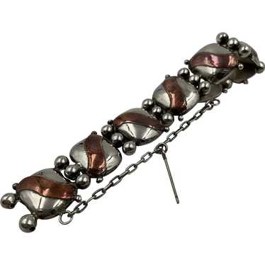William Spratling Sterling & Copper Pillow Bracel… - image 1