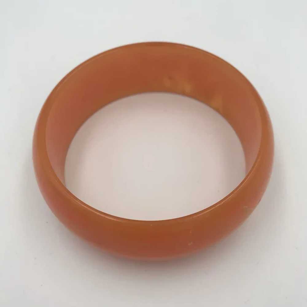 Pumpkin Bakelite Bangle Bracelet - image 2