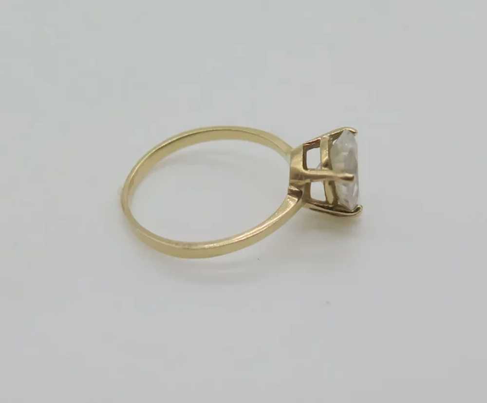 14k Yellow Gold Cubic Zirconia Ring - image 5