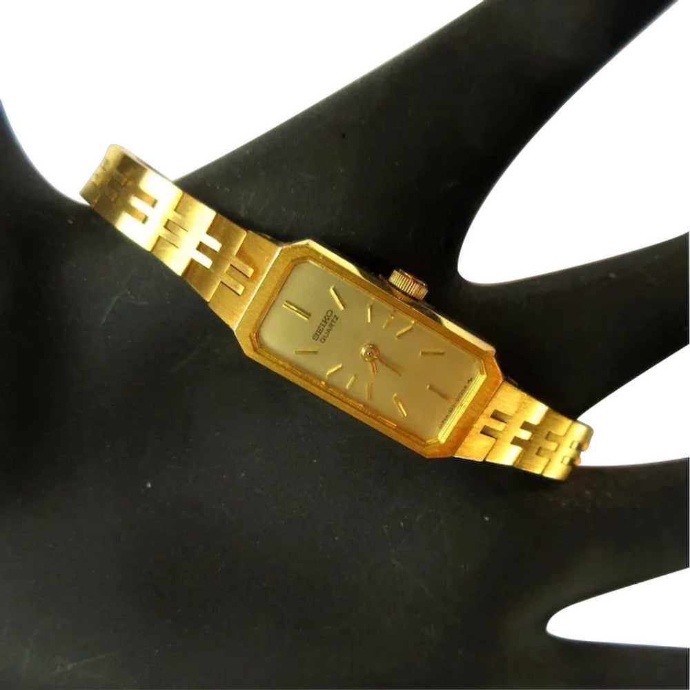 Vintage Seiko Watch, Ladies Bracelet Dress, Gold … - image 1