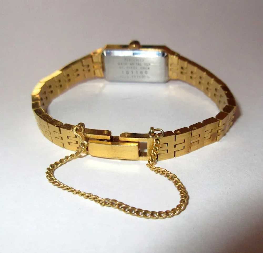 Vintage Seiko Watch, Ladies Bracelet Dress, Gold … - image 5