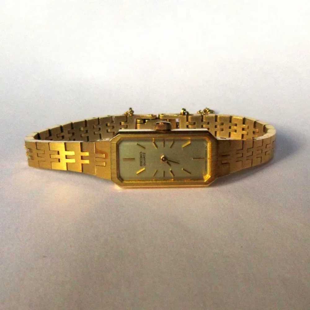 Vintage Seiko Watch, Ladies Bracelet Dress, Gold … - image 6