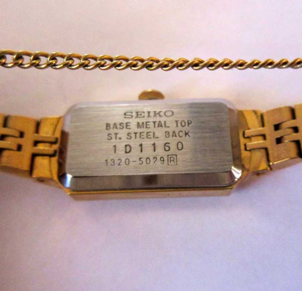 Vintage Seiko Watch, Ladies Bracelet Dress, Gold … - image 7