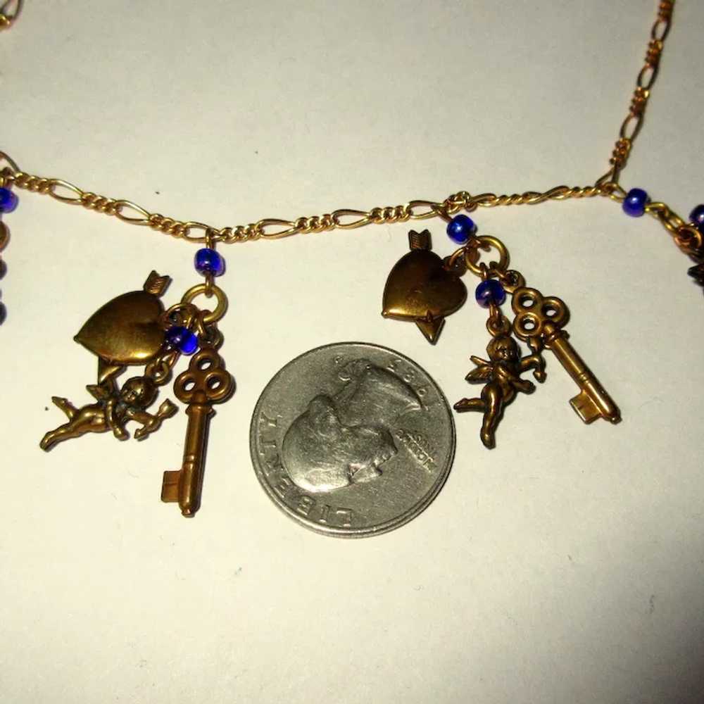 Locket Charm Bracelet, Hearts & Cupids, Vintage Valentine Pididdly