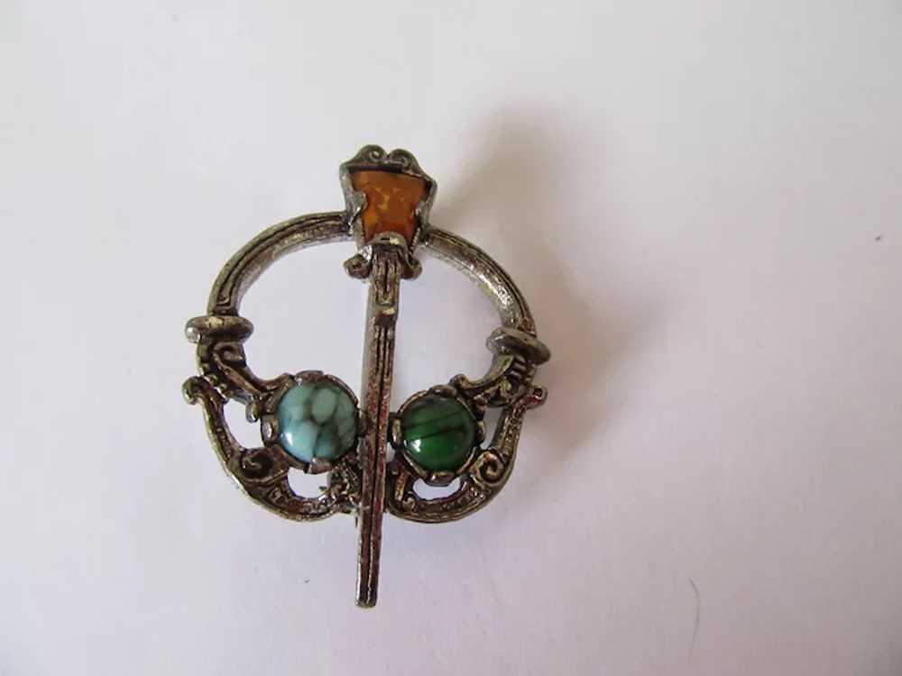 Vintage Celtic Brooch/Pin.  Silver Tone Metal.   … - image 2
